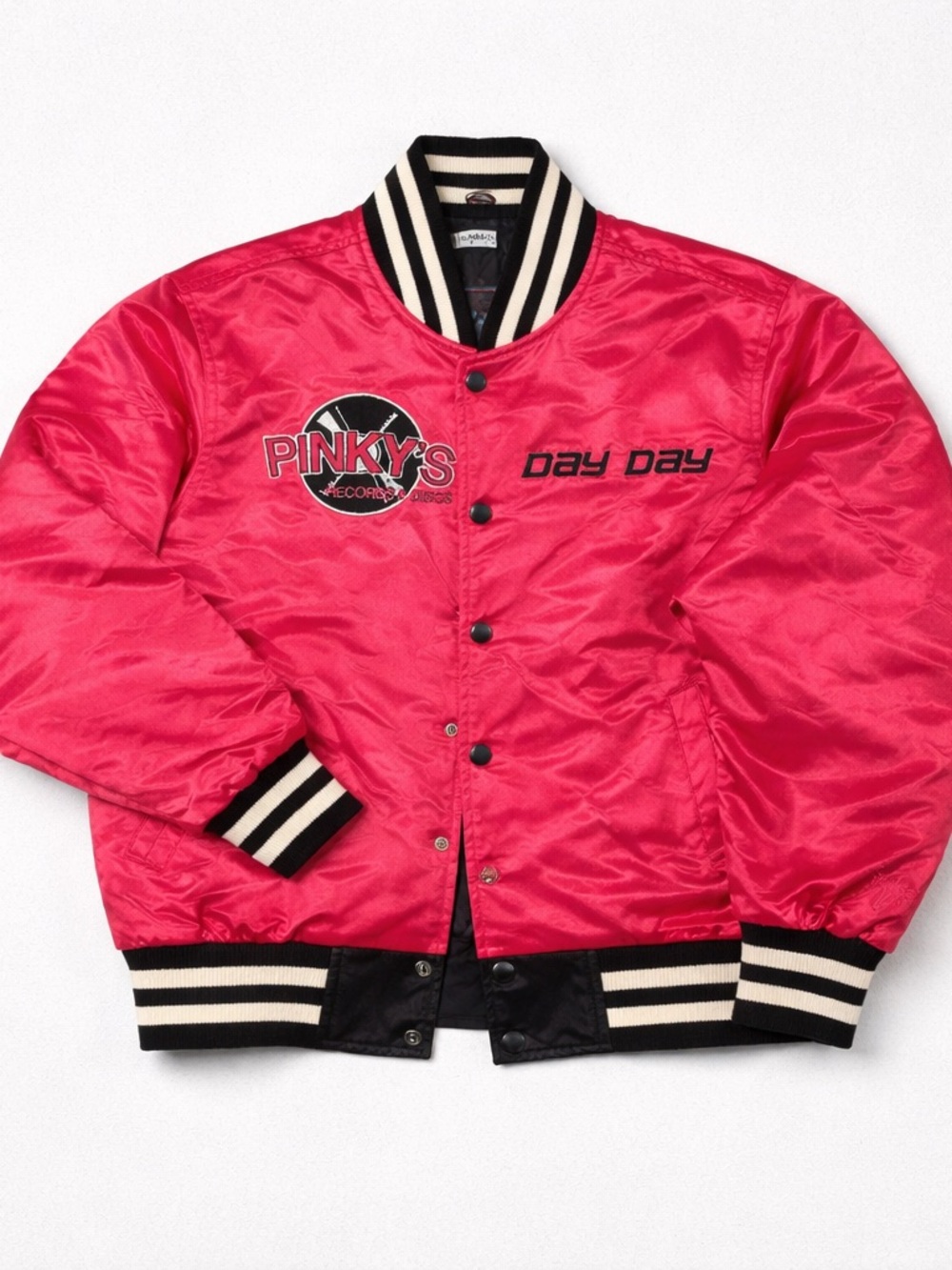 Pinky Satin Women’s Bomber Jacket with Black-Trim